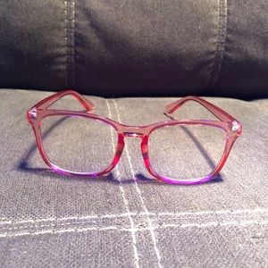 🤓 anti-blue light pink glasses